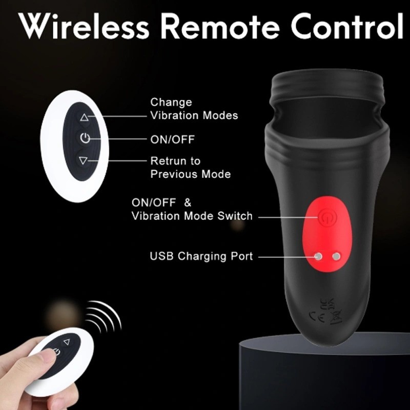 Vòng Khóa Tinh Trùng Fanshiyao Rung Kép Lưỡi Liếm Cực Phê