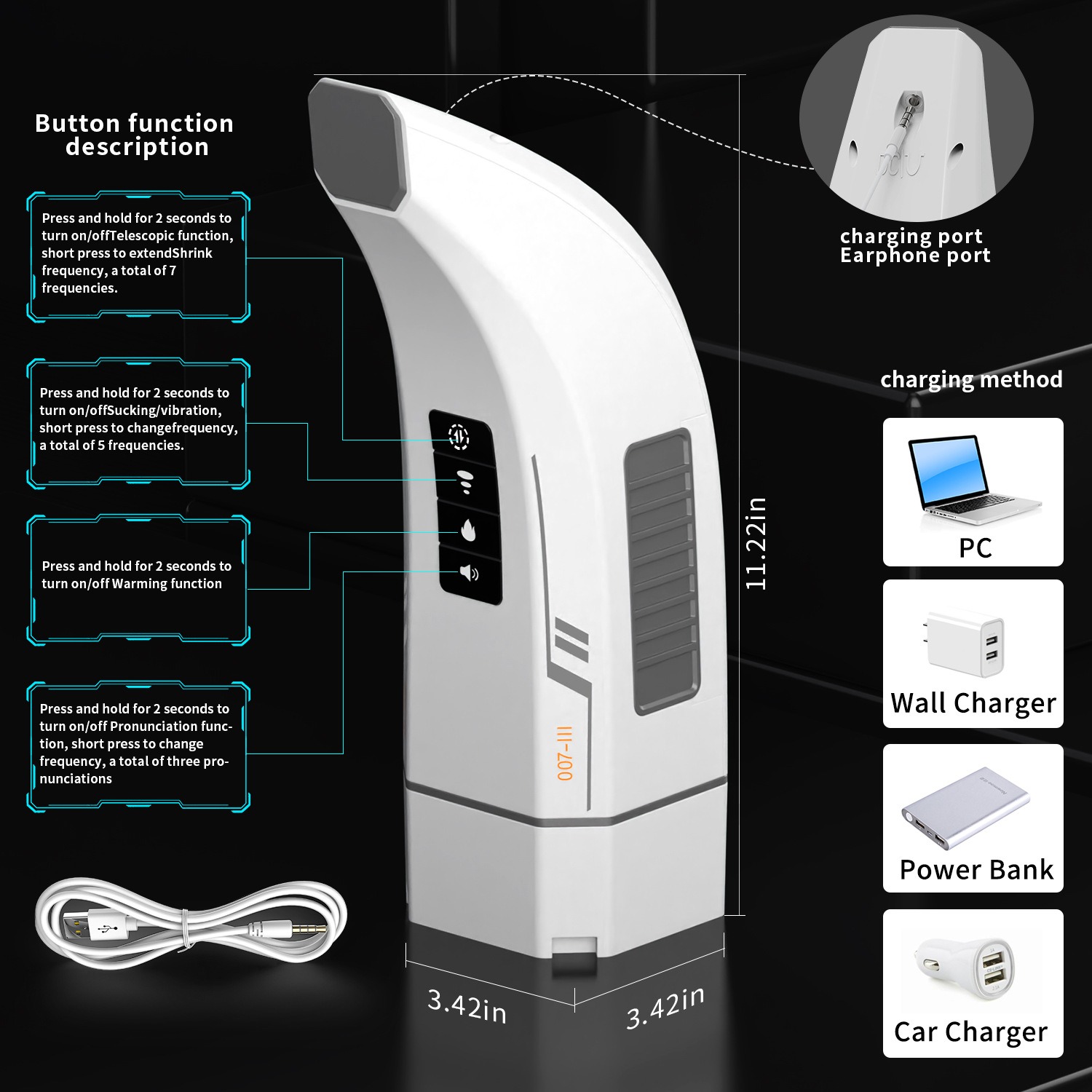 Máy Thủ Dâm Tự Động Hgod 007 III Rung Thụt Co Bóp Sưởi Ấm Rên Rỉ Cao Cấp