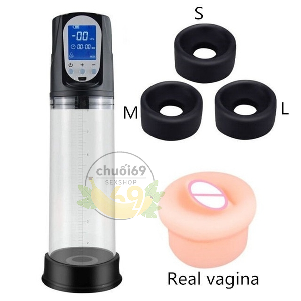 Máy Tập Dương Vật Tự Động Có Màn Hình LCD - Tăng Kích Thước Đột Phá