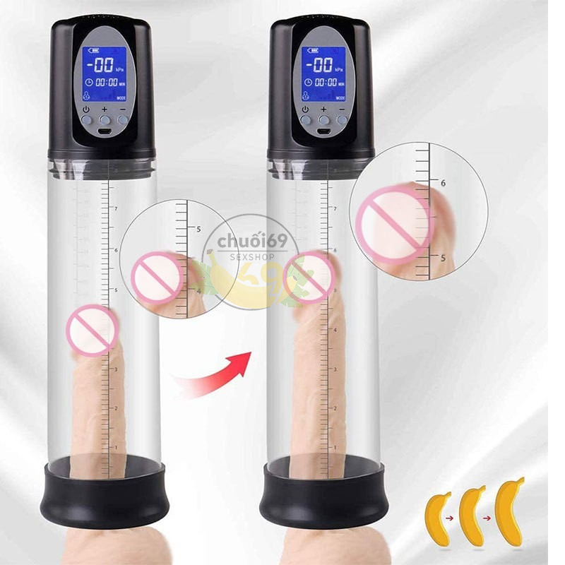 Máy Tập Dương Vật Tự Động Có Màn Hình LCD - Tăng Kích Thước Đột Phá