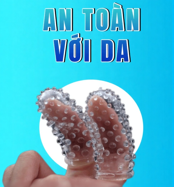 Bao Cao Su 2 Ngón Tay Dài Aichao Có Hạt Nổi Toàn Thân