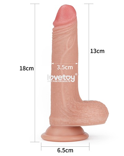 Lovetoy Natural Cock Silicon Cao Cấp Mềm Mịn Hít Tường