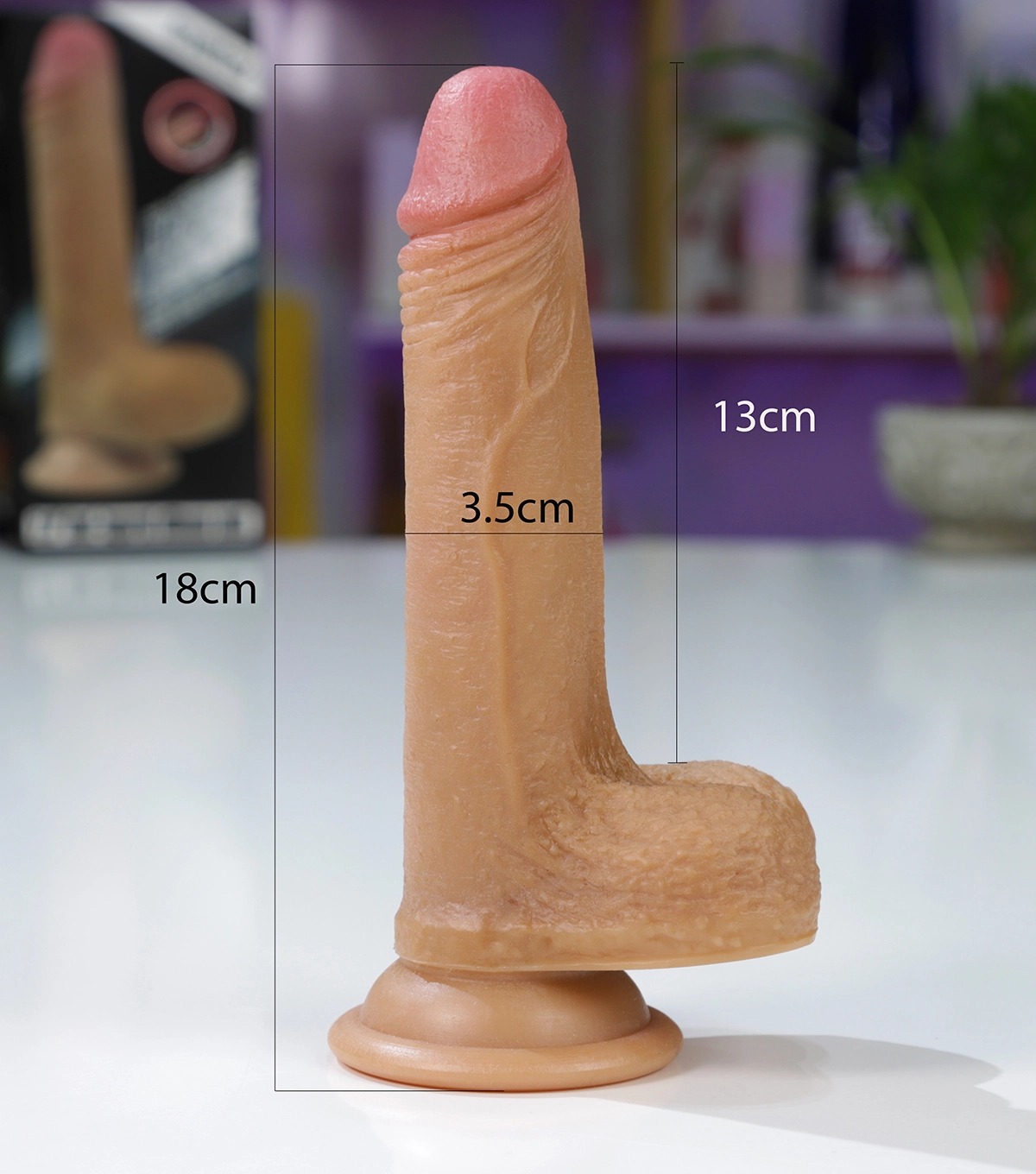 Lovetoy Natural Cock Silicon Cao Cấp Mềm Mịn Hít Tường