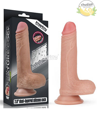 Lovetoy Natural Cock Silicon Cao Cấp Mềm Mịn Hít Tường