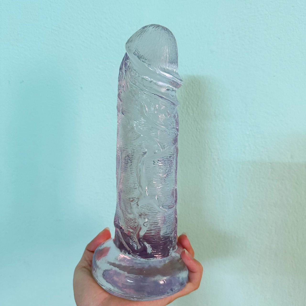 Dương Vật Giả Trong Suốt Không Bìu 27cm Chuyên Chơi Fist (Size Khủng & Đế Hút Chân Không)