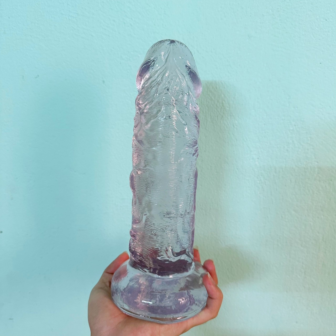 Dương Vật Giả Trong Suốt Không Bìu 27cm Chuyên Chơi Fist (Size Khủng & Đế Hút Chân Không)