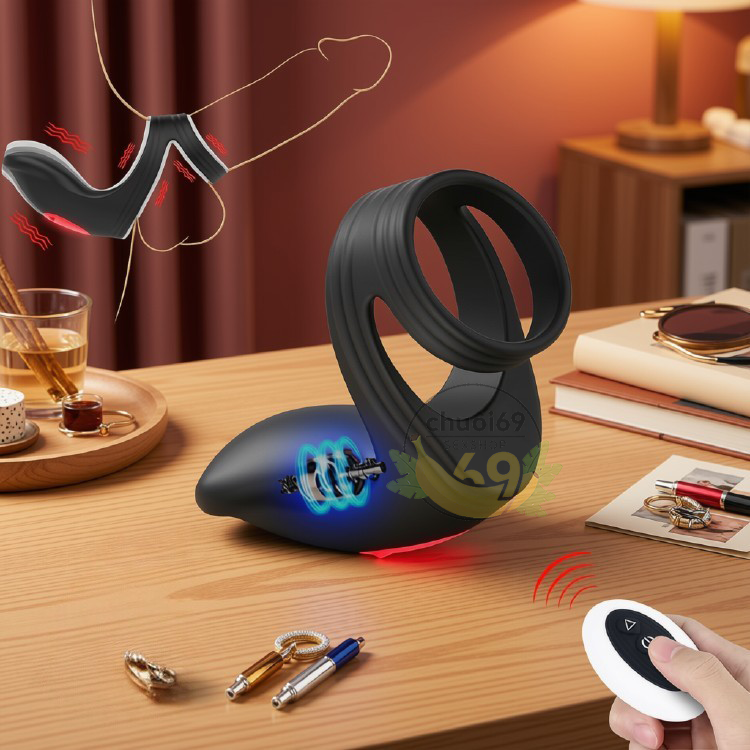 Vòng Khóa Tinh Trùng Fanshiyao Rung Kép Lưỡi Liếm Cực Phê