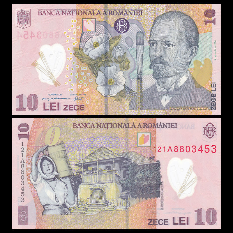 10 lei Romania 2008