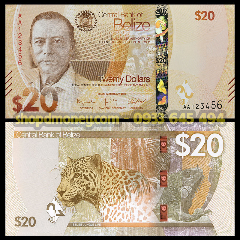 20 dollars Belize 2025