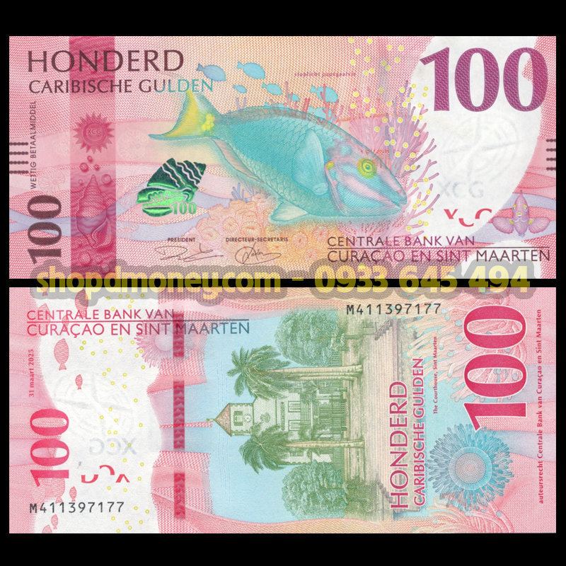 100 gulden Curacao and Sint Maarten 2025