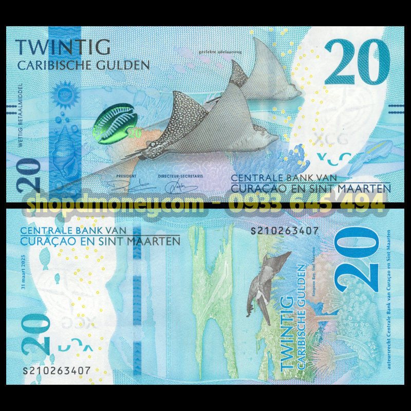 20 gulden Curacao and Sint Maarten 2025