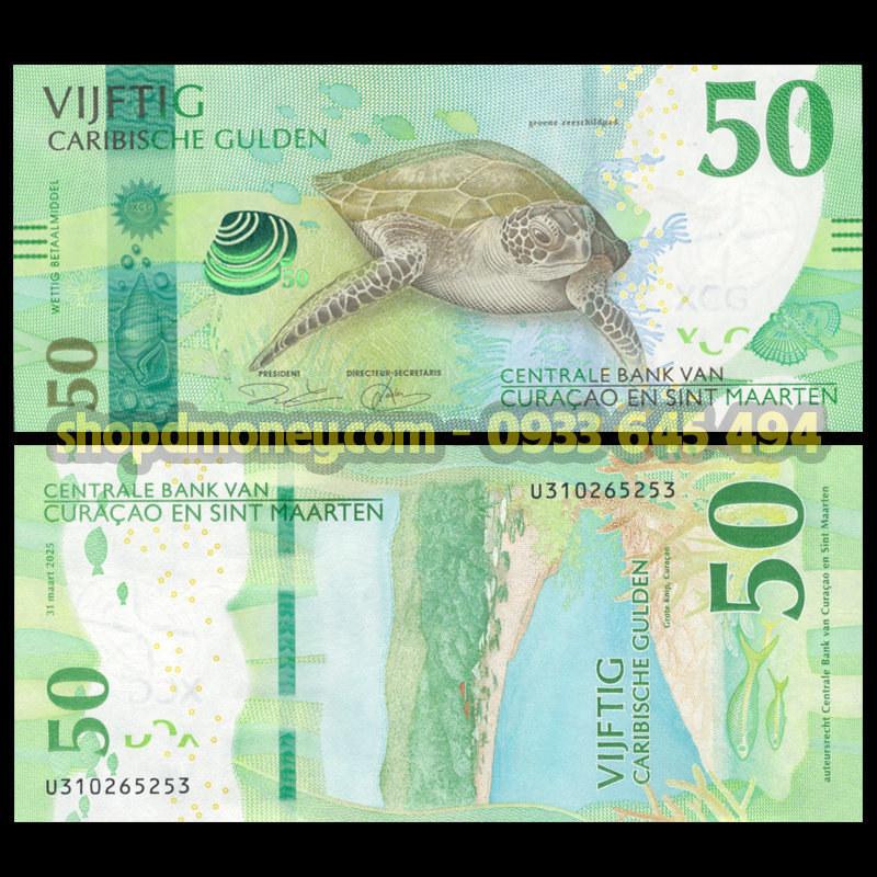 50 gulden Curacao and Sint Maarten 2025