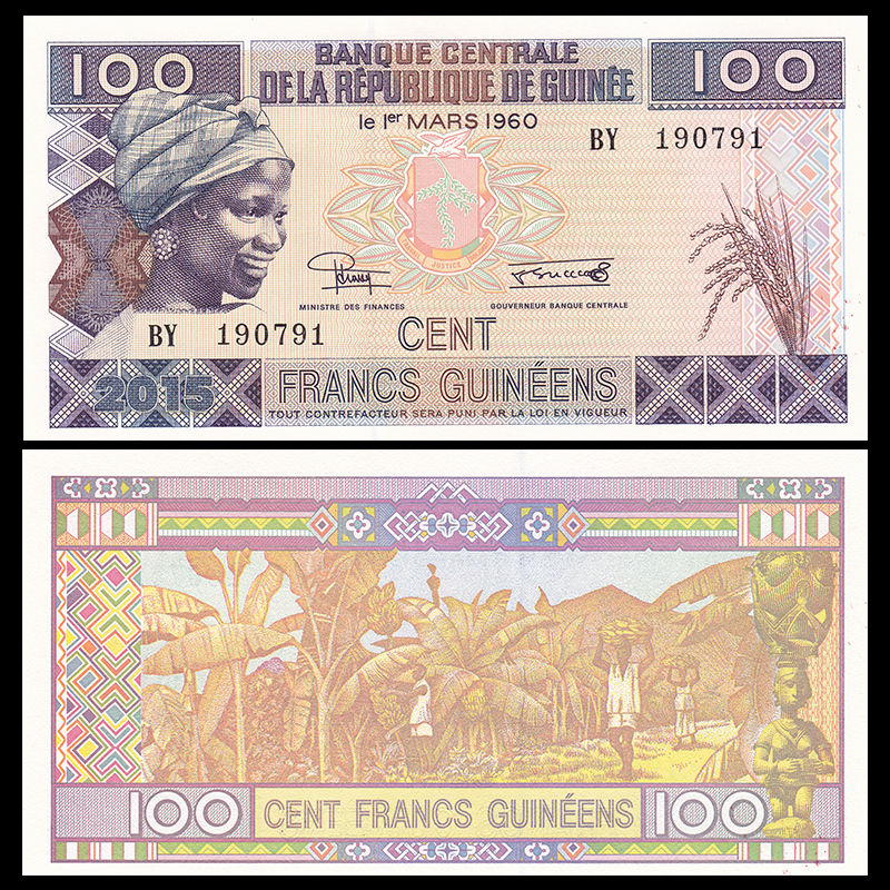 100 francs Guinea 2015