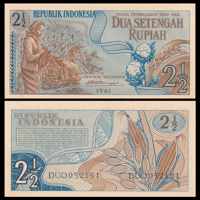 2.5 rupiah Indonesia 1961