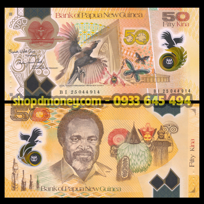 50 kina Papua New Guinea 2025 kỷ niệm 50 năm độc lập