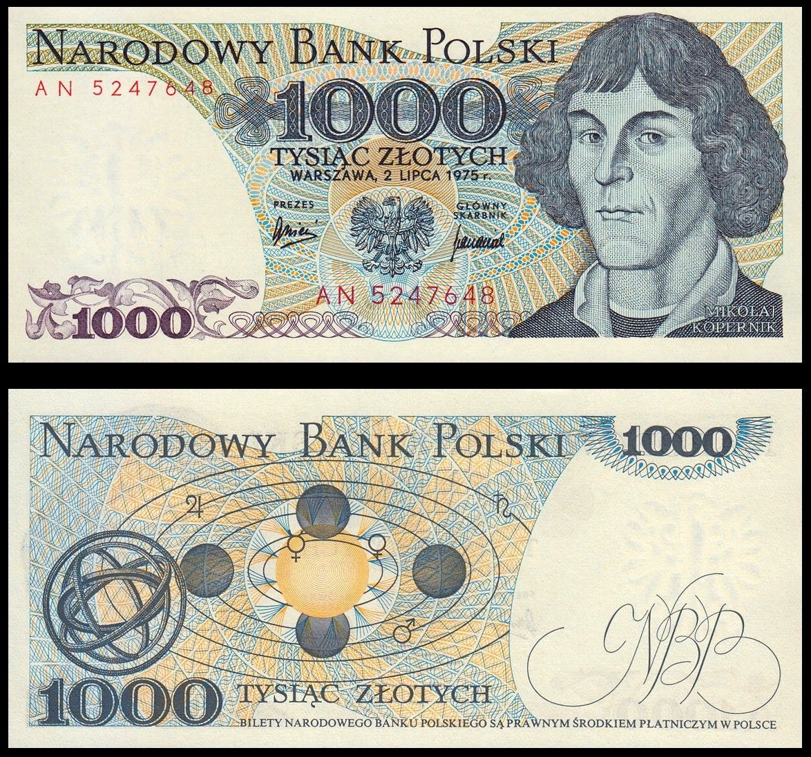 1000 zlotych Poland 1975