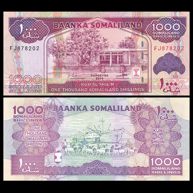 1000 shillings Somaliland 2014