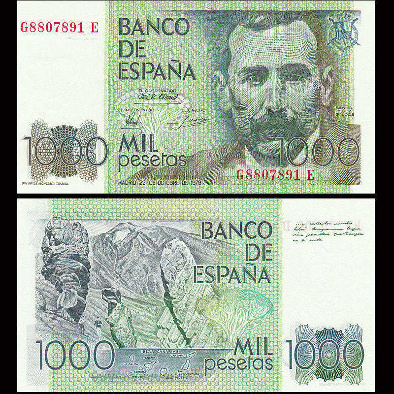 1000 pesetas Spain 1979