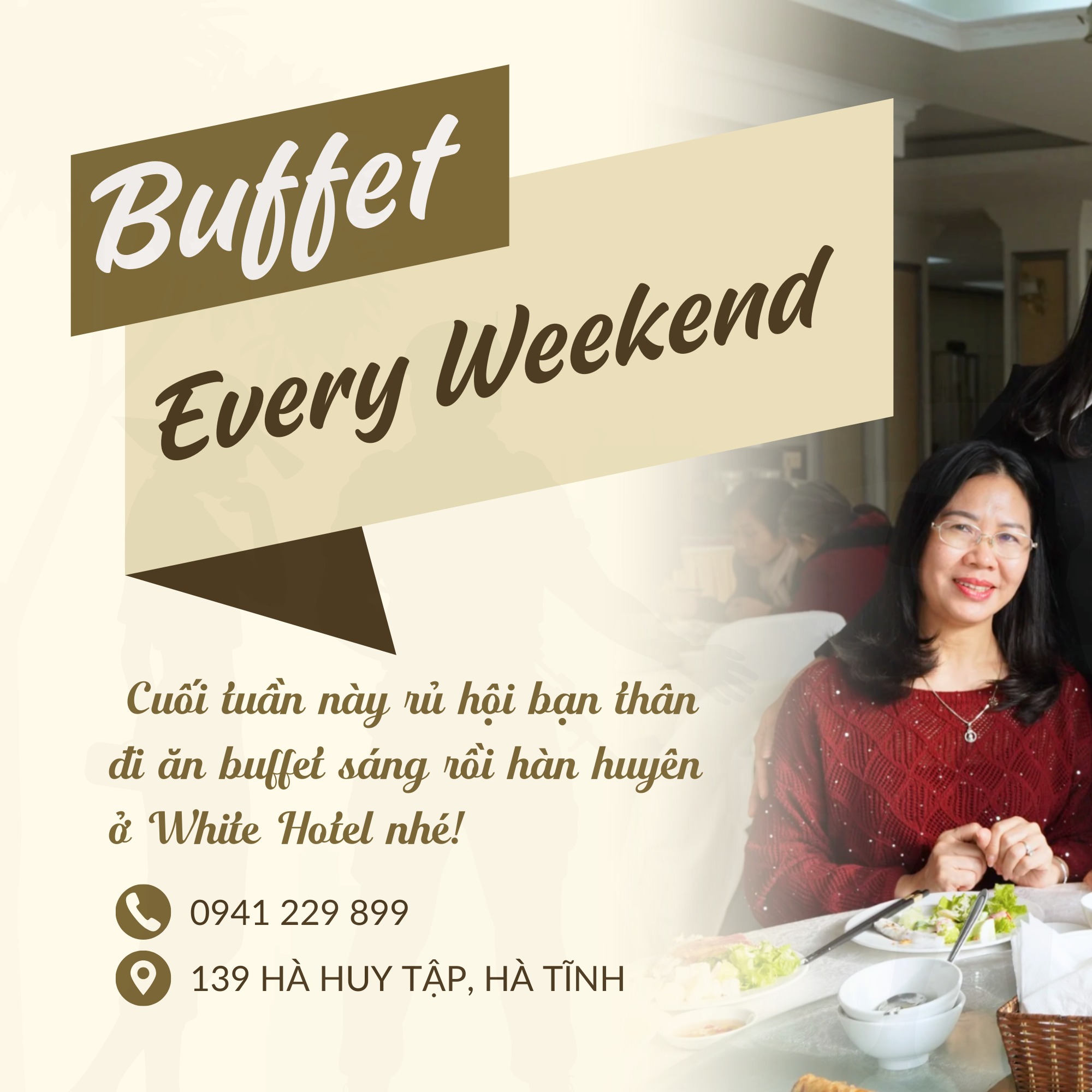 dịch vụ buffet sáng tại khách sạn 3 sao Hà Tĩnh