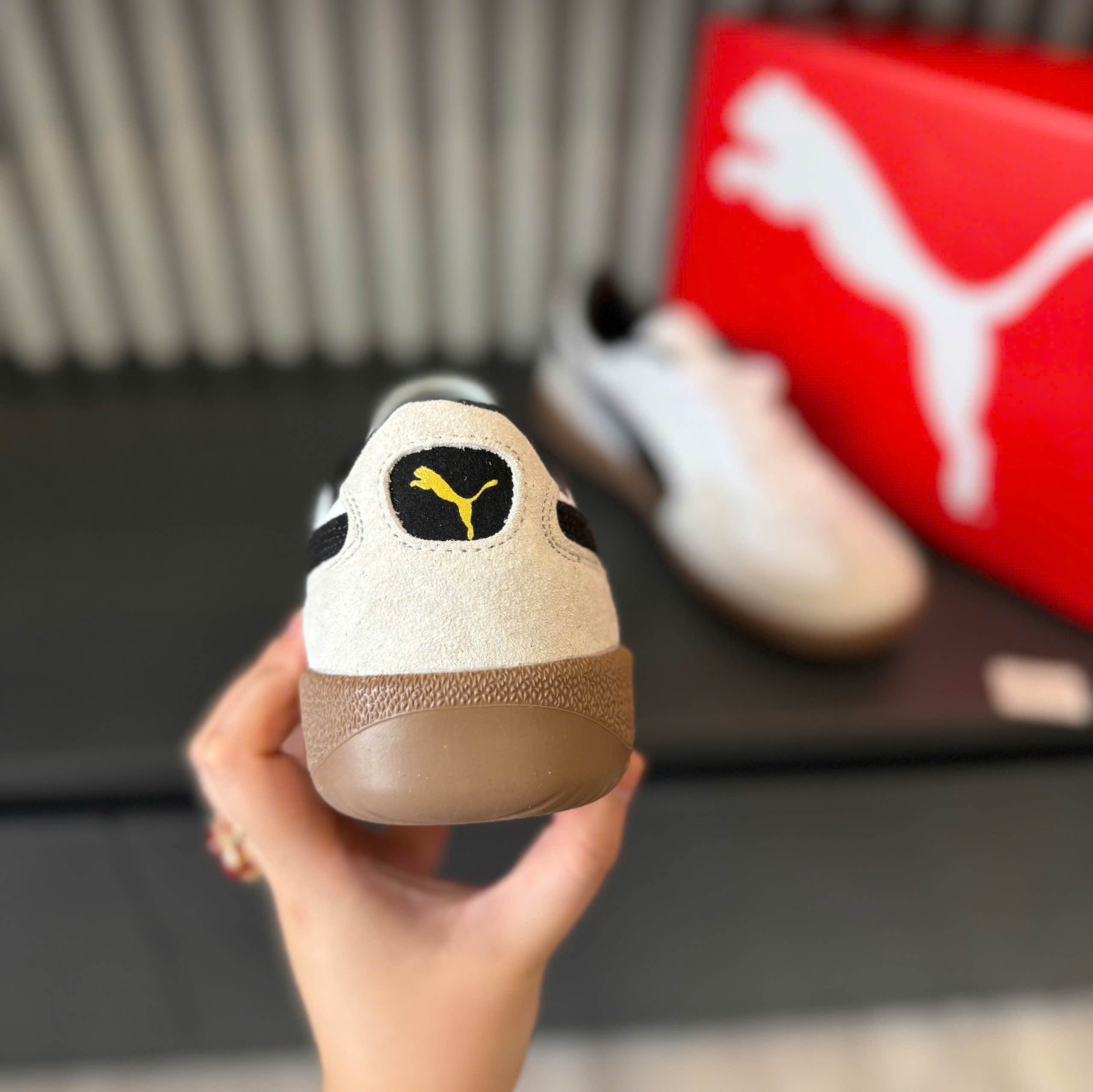 puma palermo trắng đen