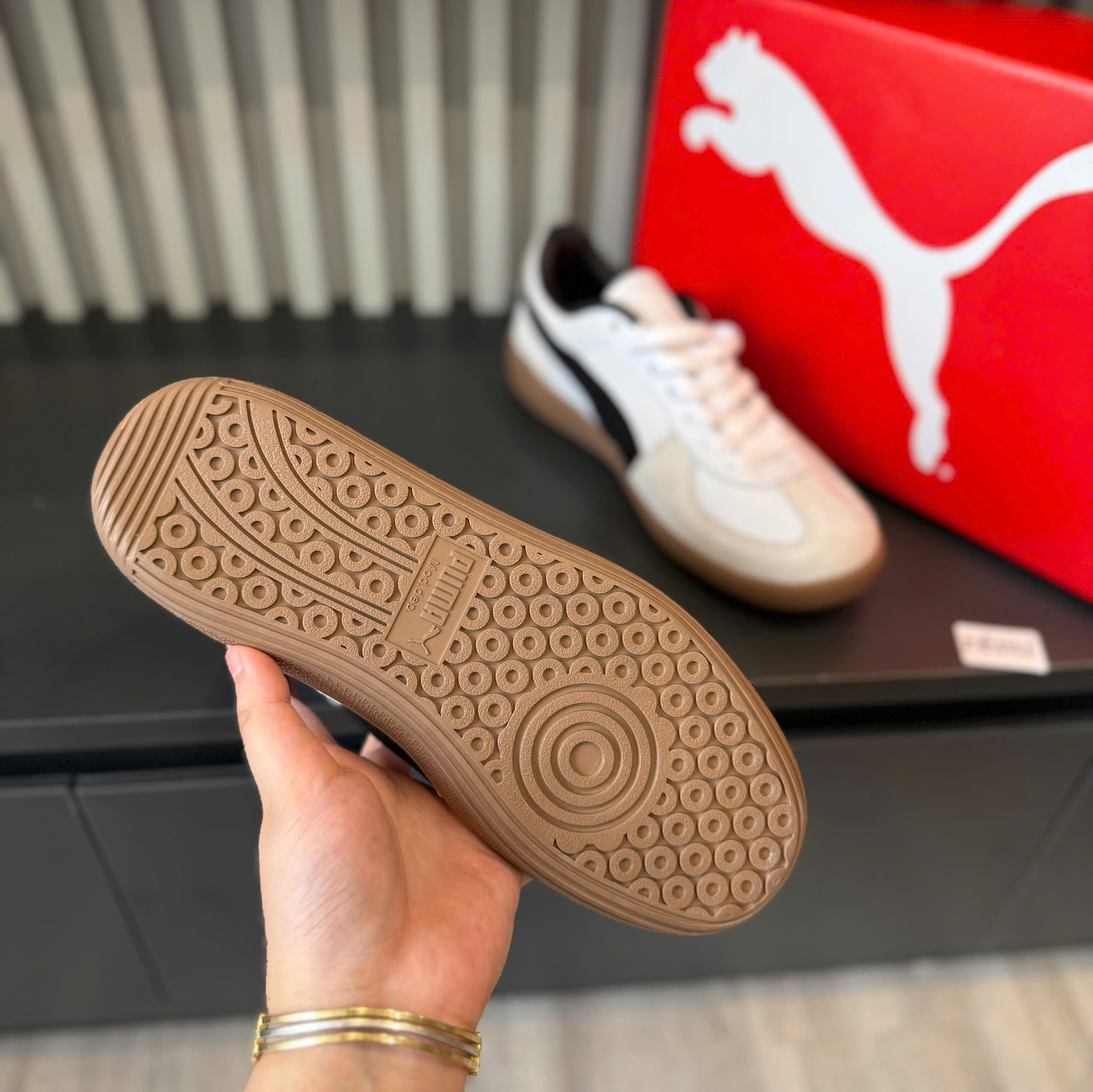 puma palermo trắng đen