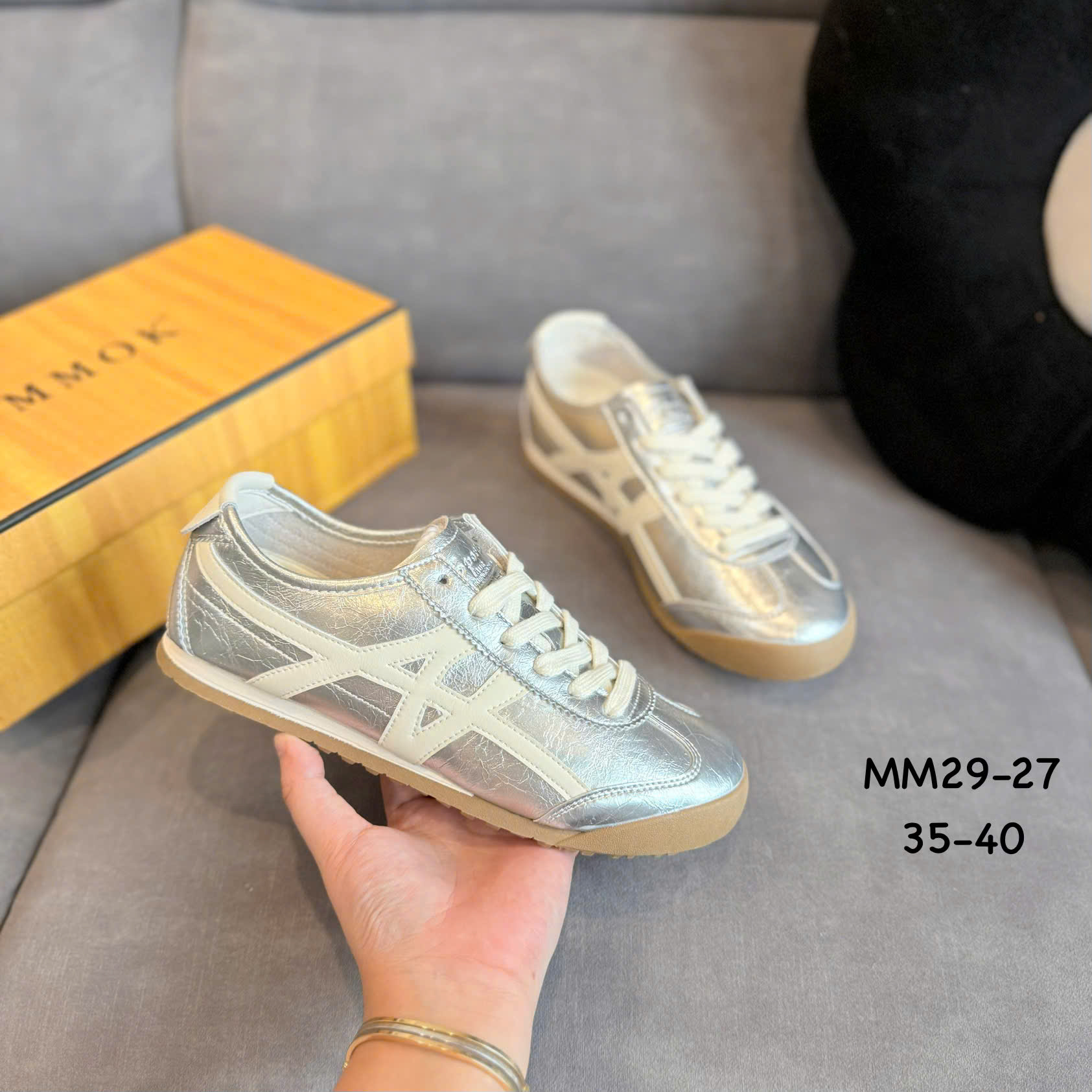 giày thể thao  MM29-27 bạc