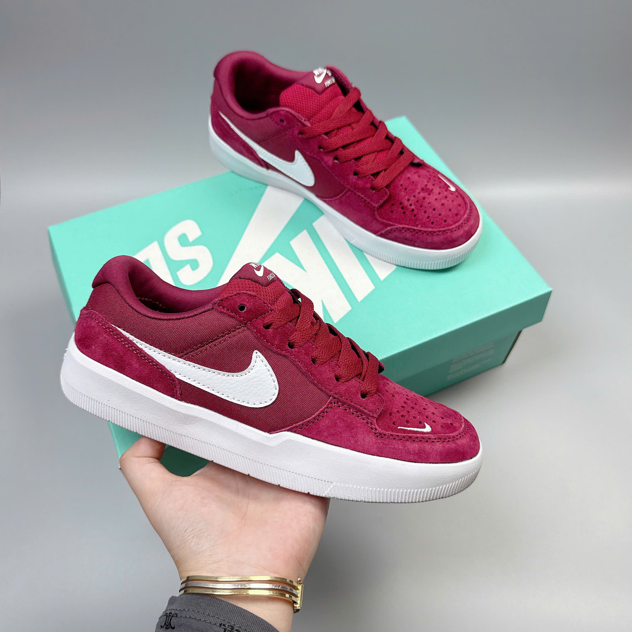 nike sb58 đỏ mận
