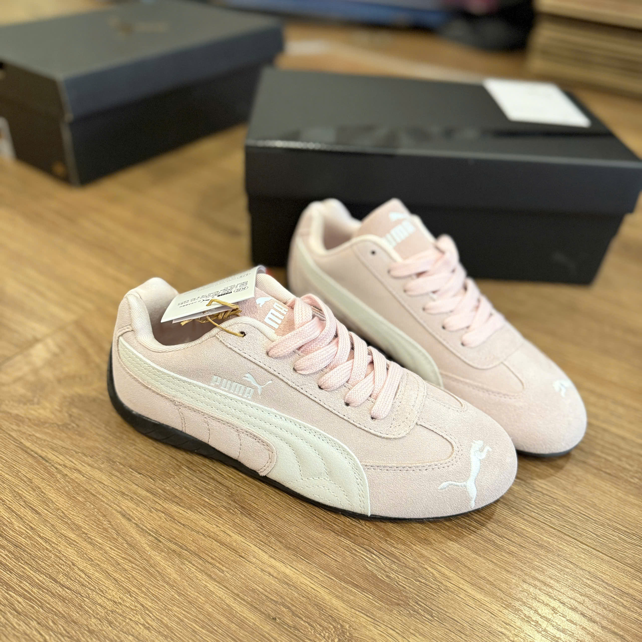 puma speedcat hồng xám