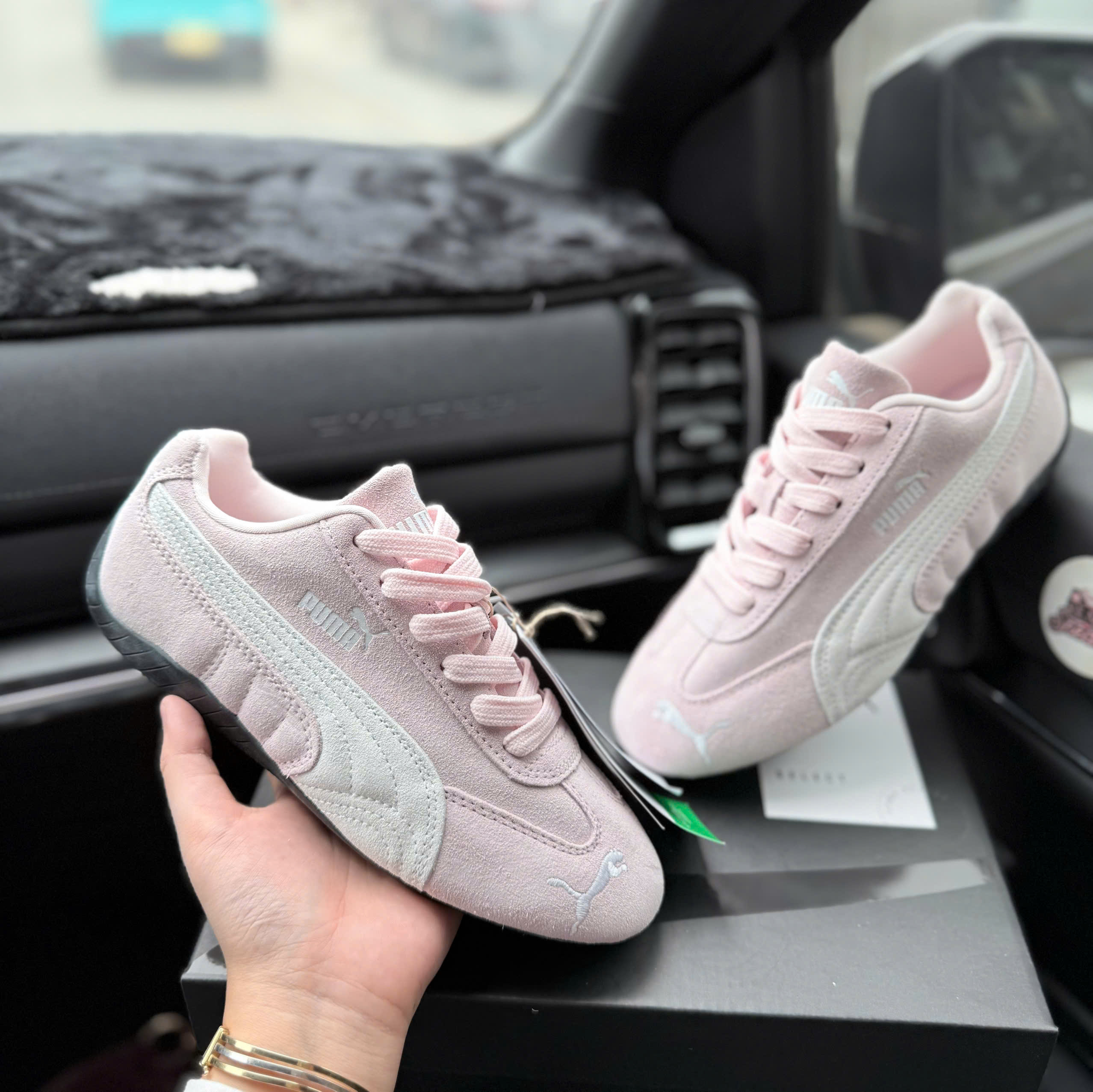 puma speedcat hồng xám