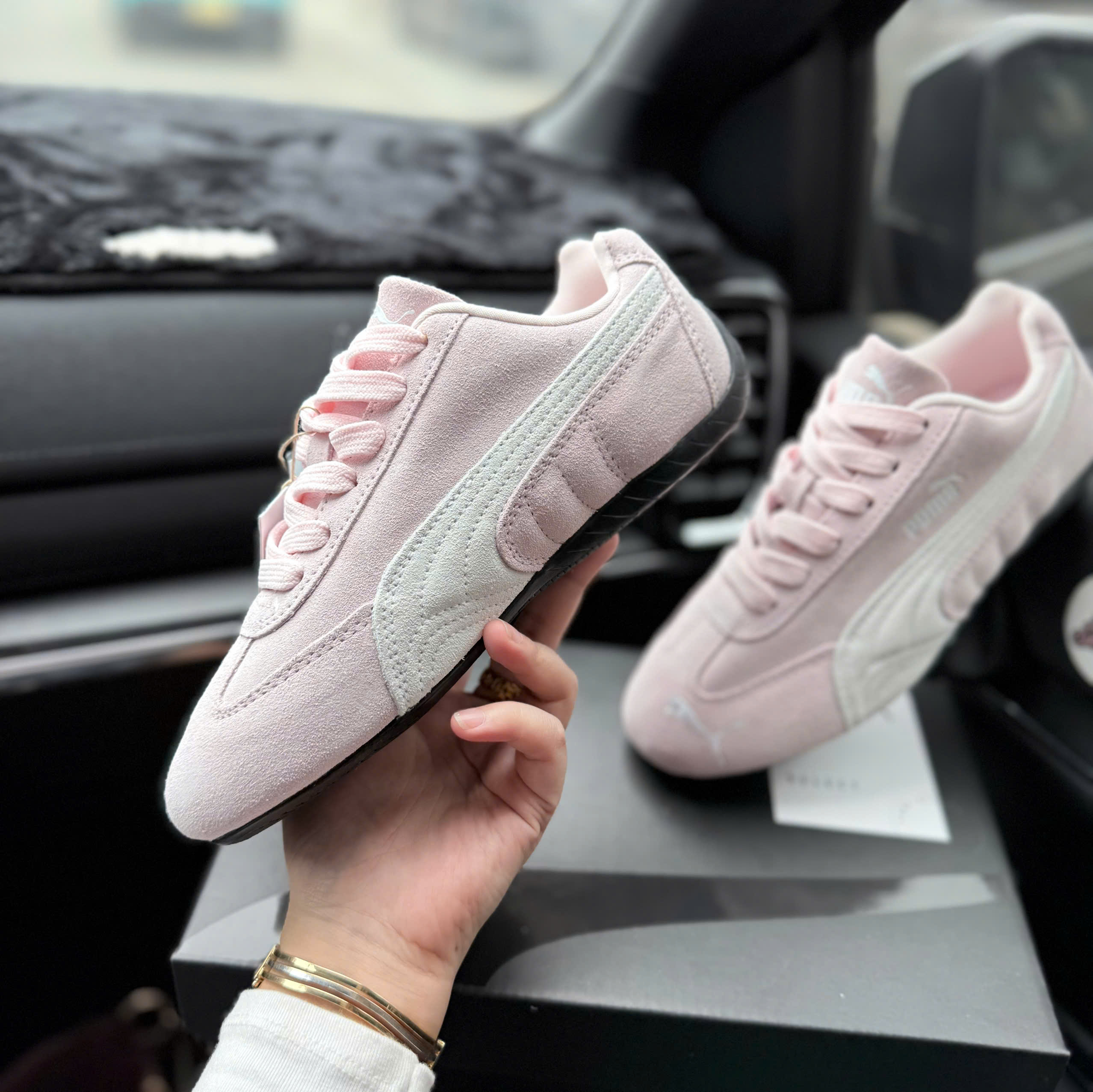 puma speedcat hồng xám