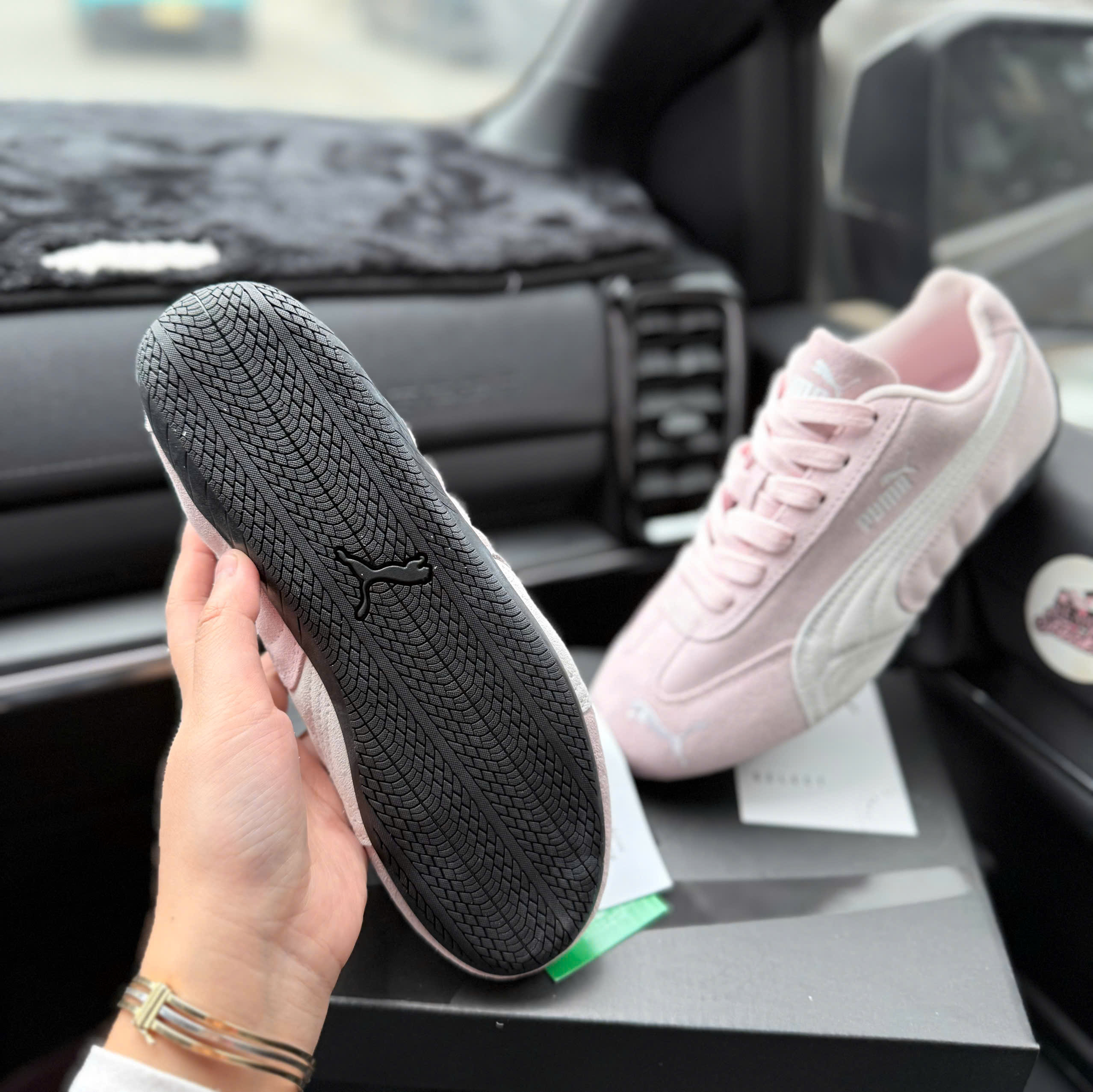 puma speedcat hồng xám