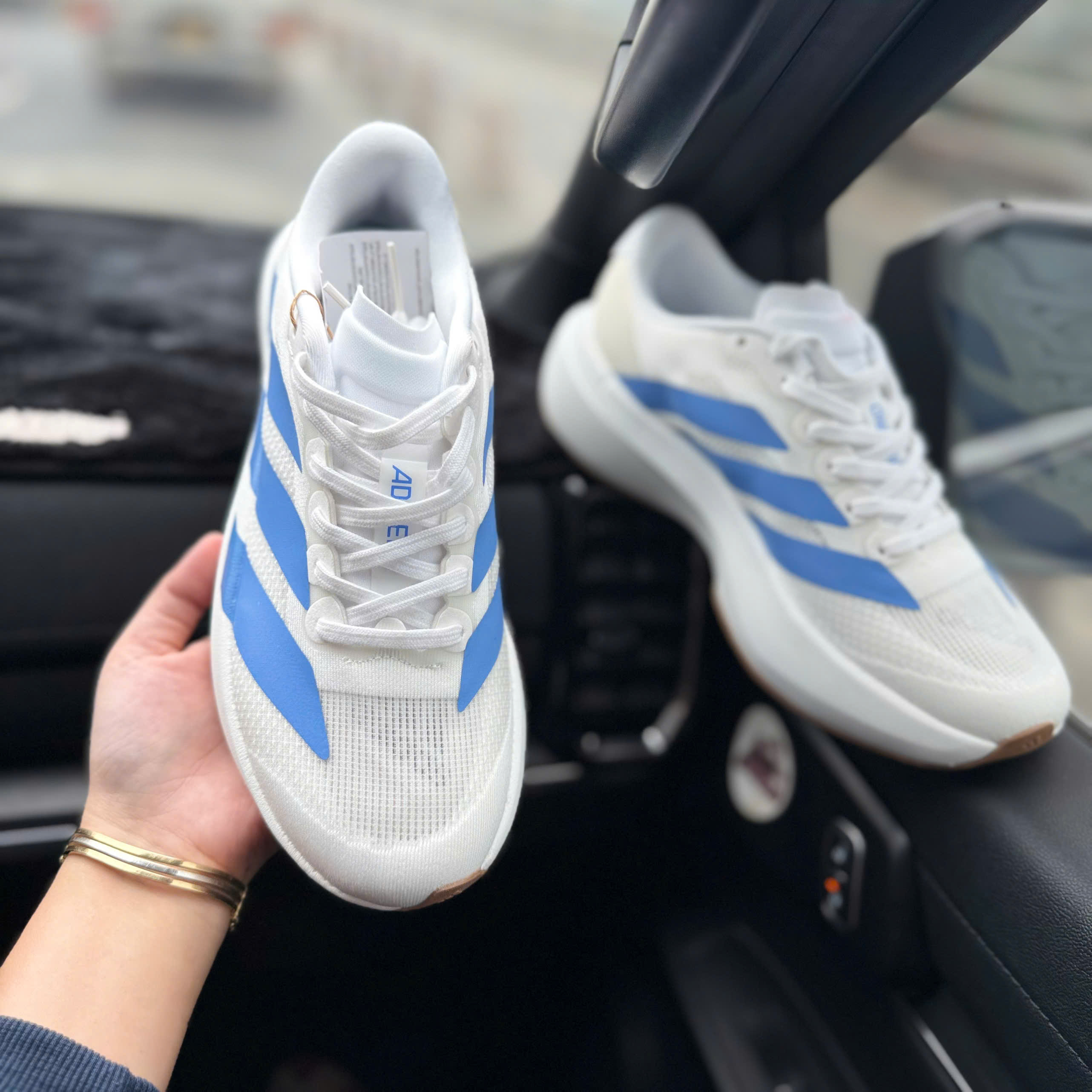 adizero evo trắng xanh