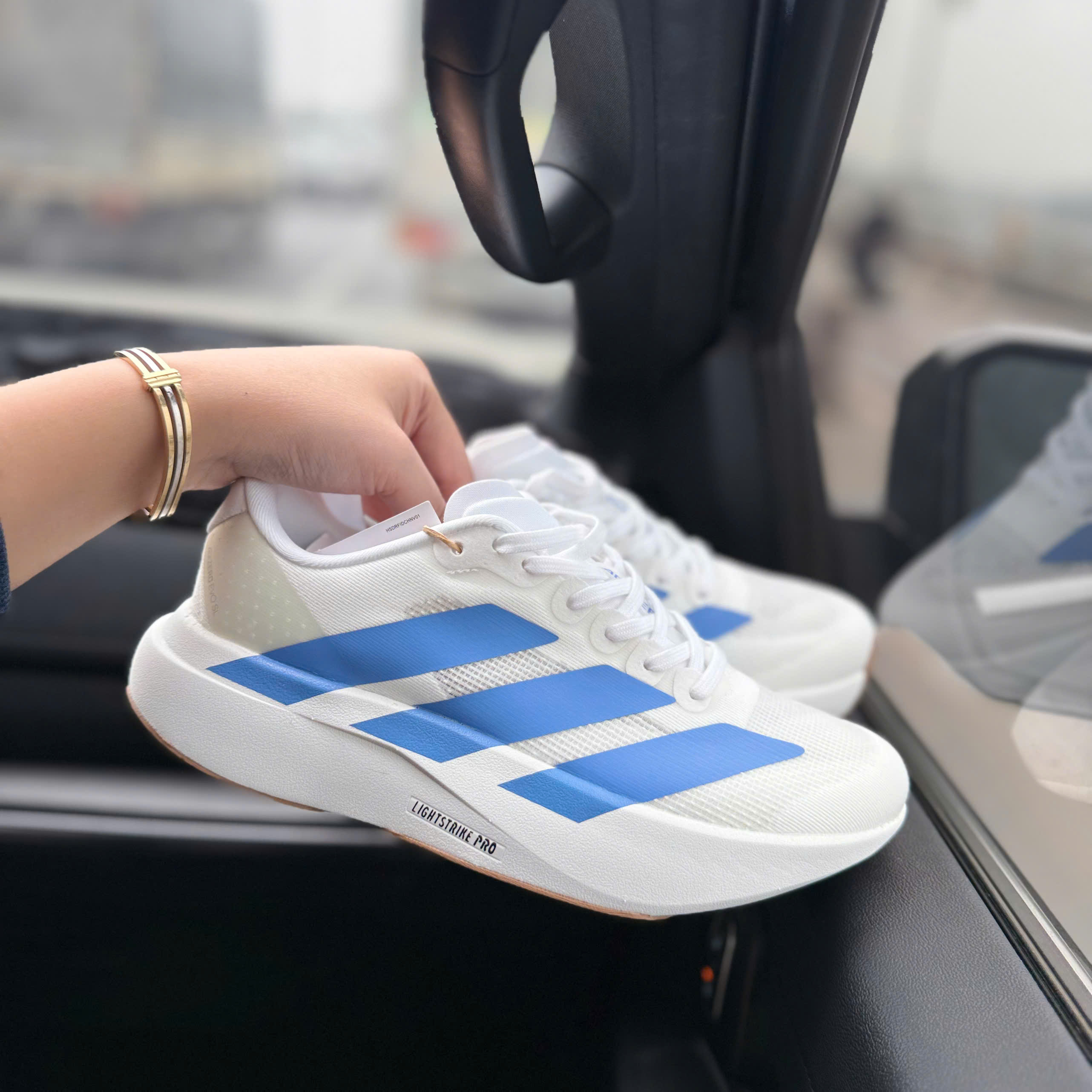 adizero evo trắng xanh