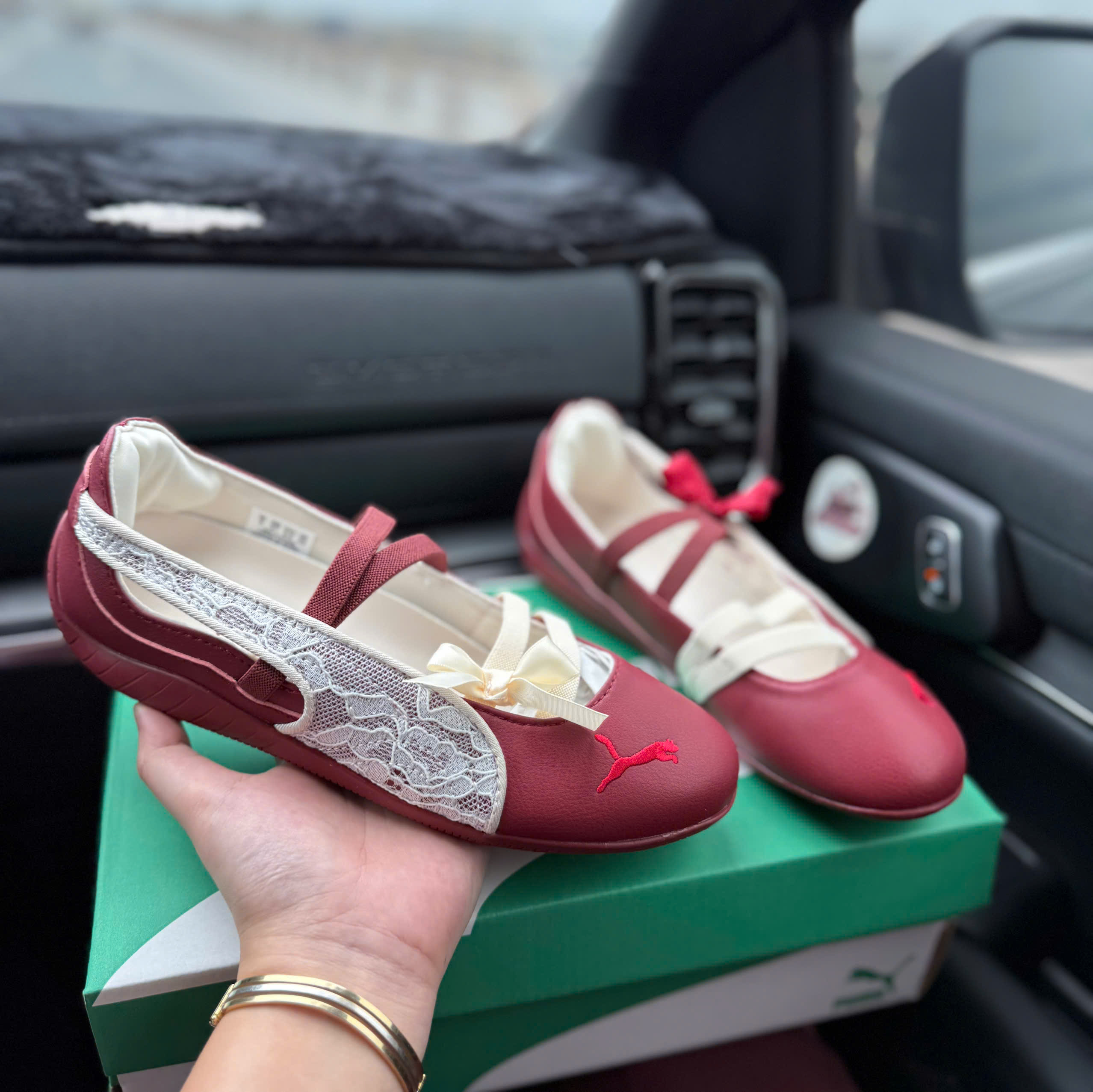 bb puma nơ đỏ mận