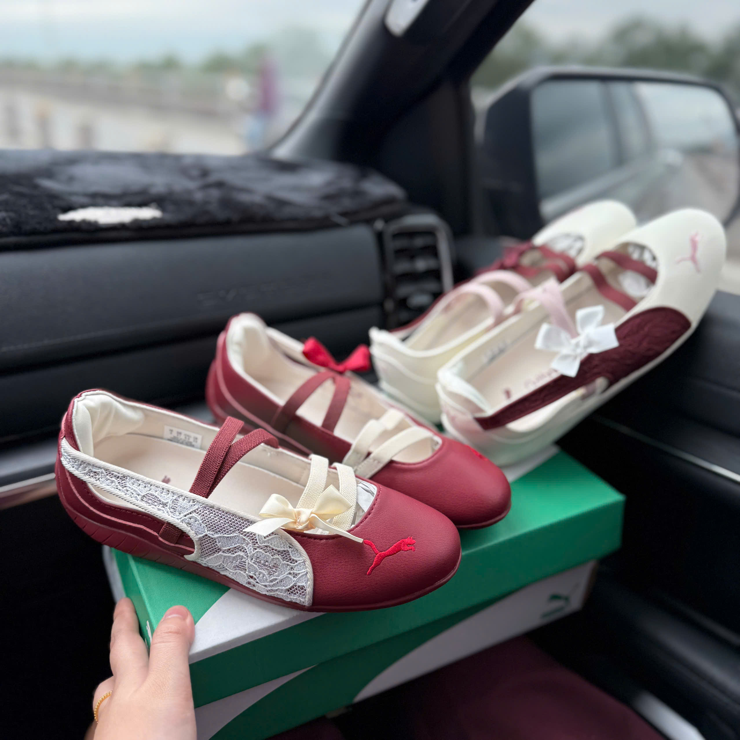 bb puma nơ đỏ mận