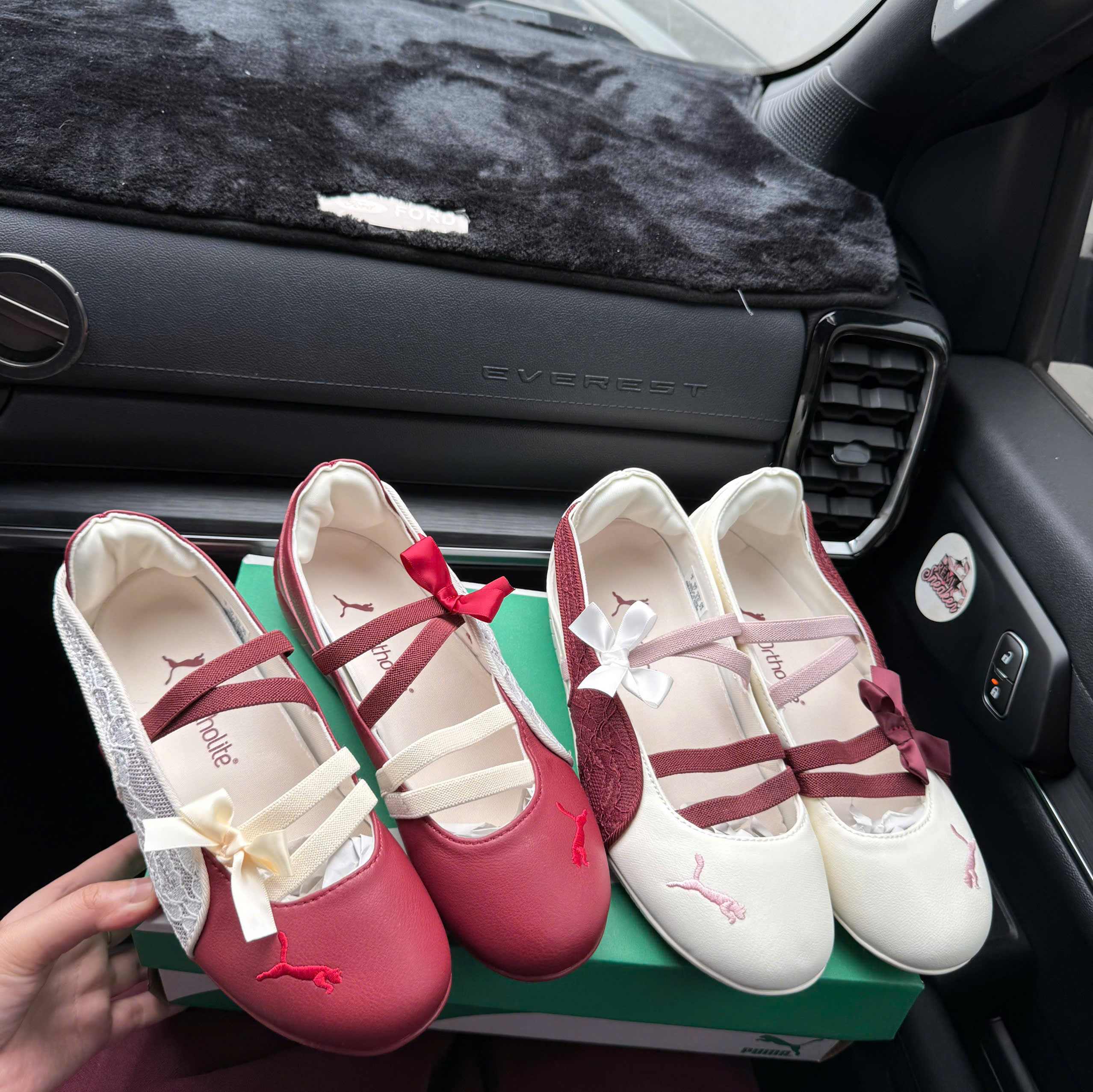 bb puma nơ đỏ mận