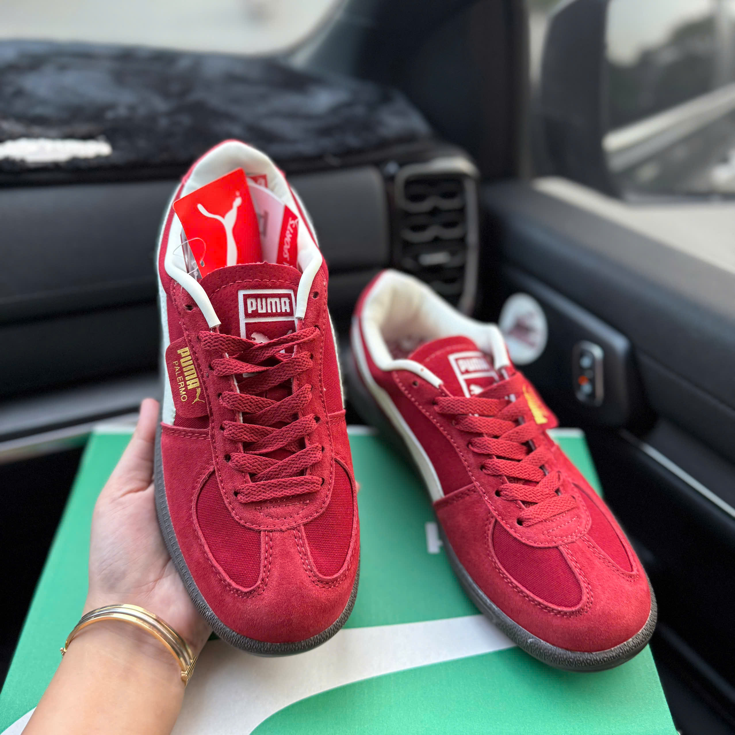 puma palermo đỏ mận