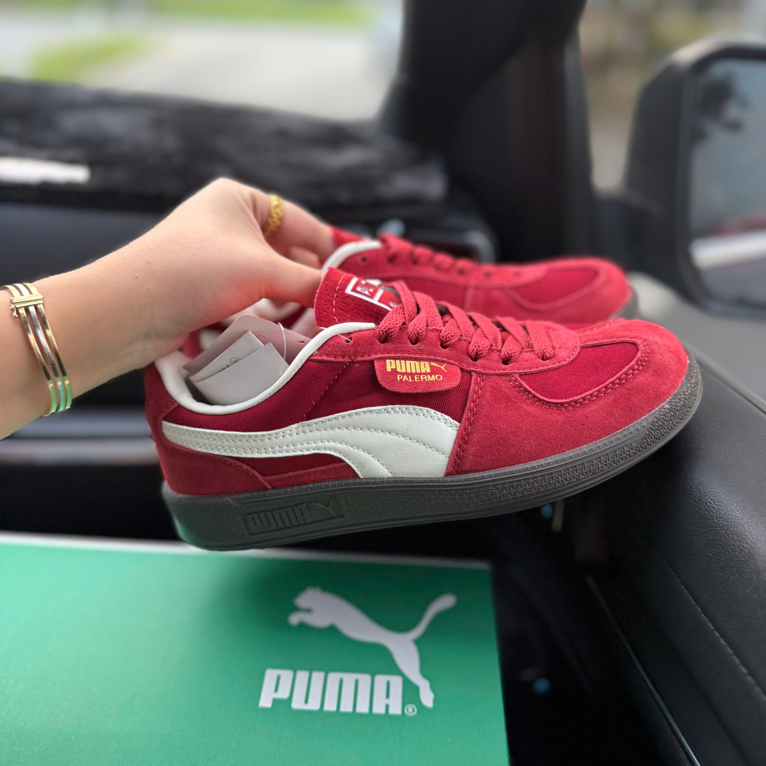 puma palermo đỏ mận