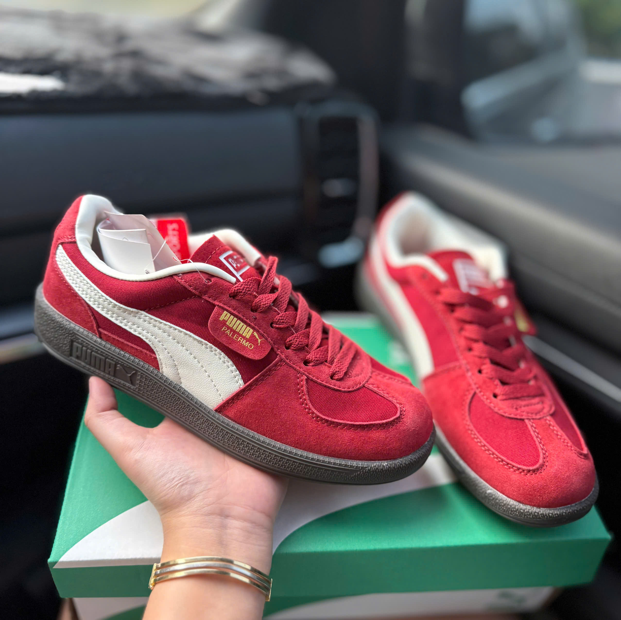 puma palermo đỏ mận