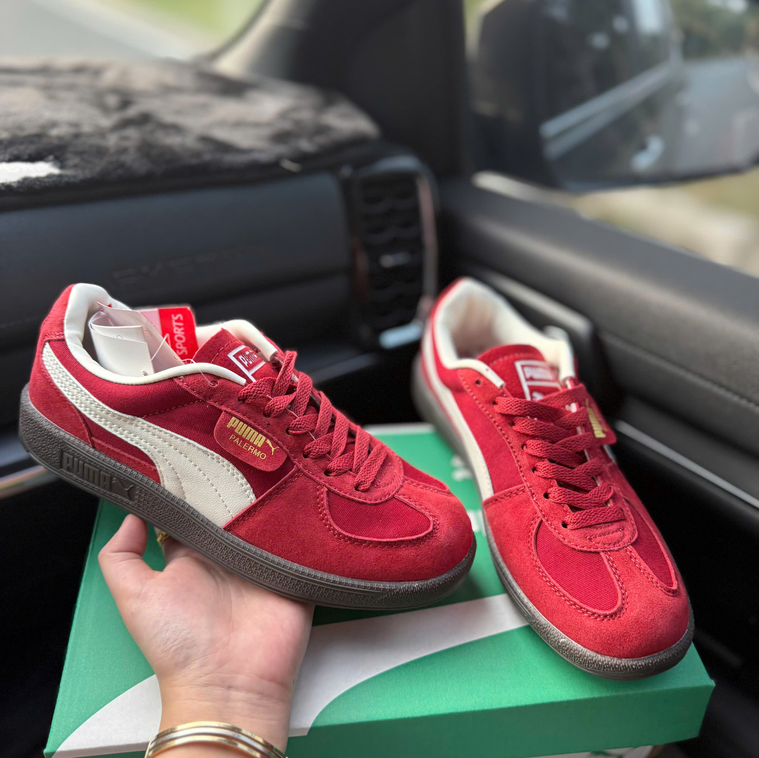 puma palermo đỏ mận
