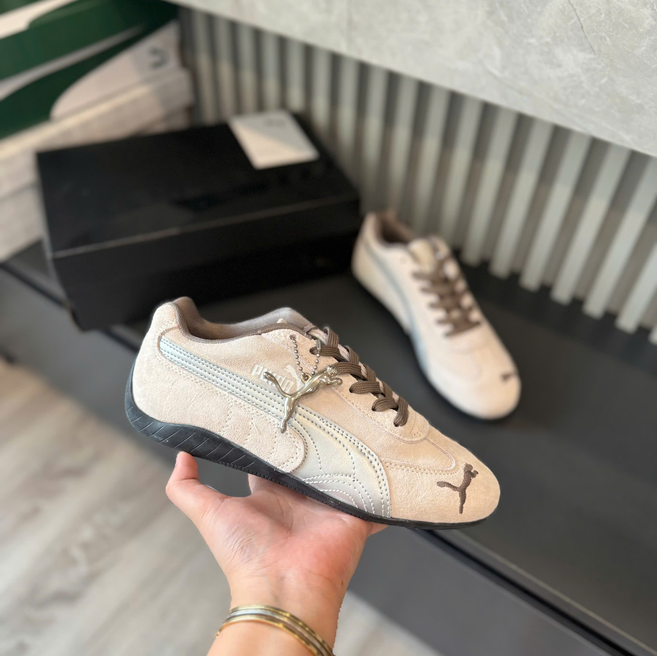 puma speedcat xám bạc