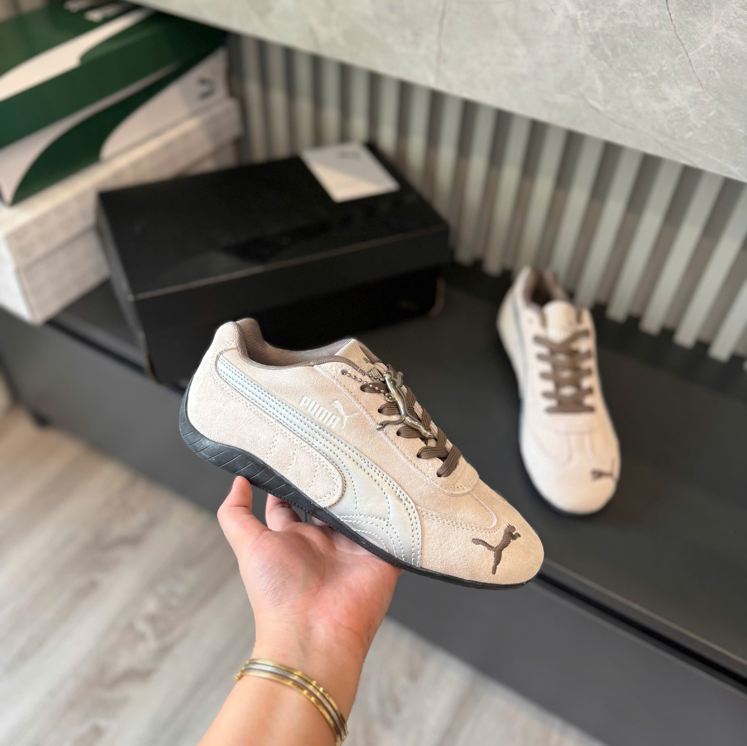 puma speedcat xám bạc