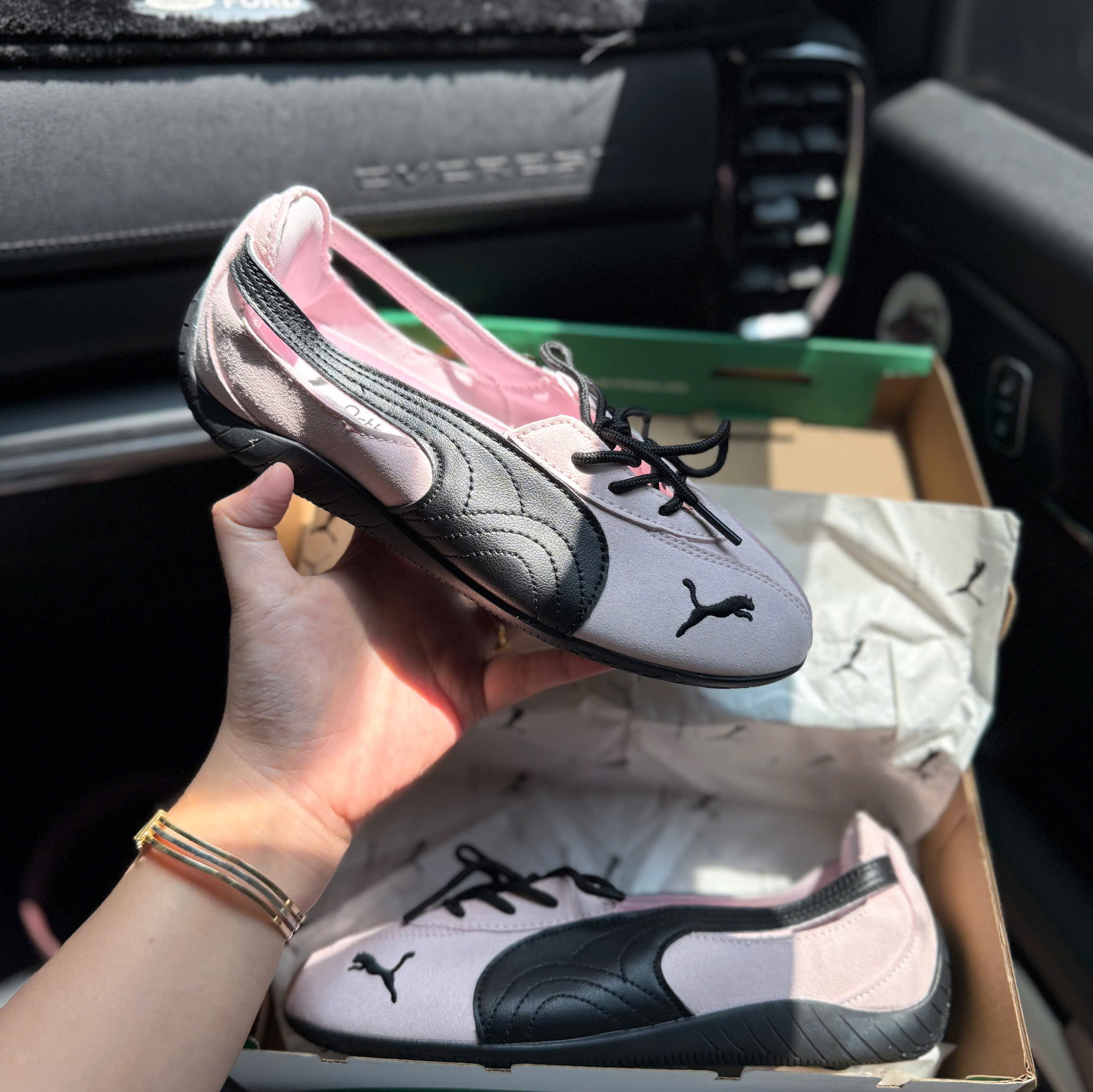 bb puma hồng thắt dây