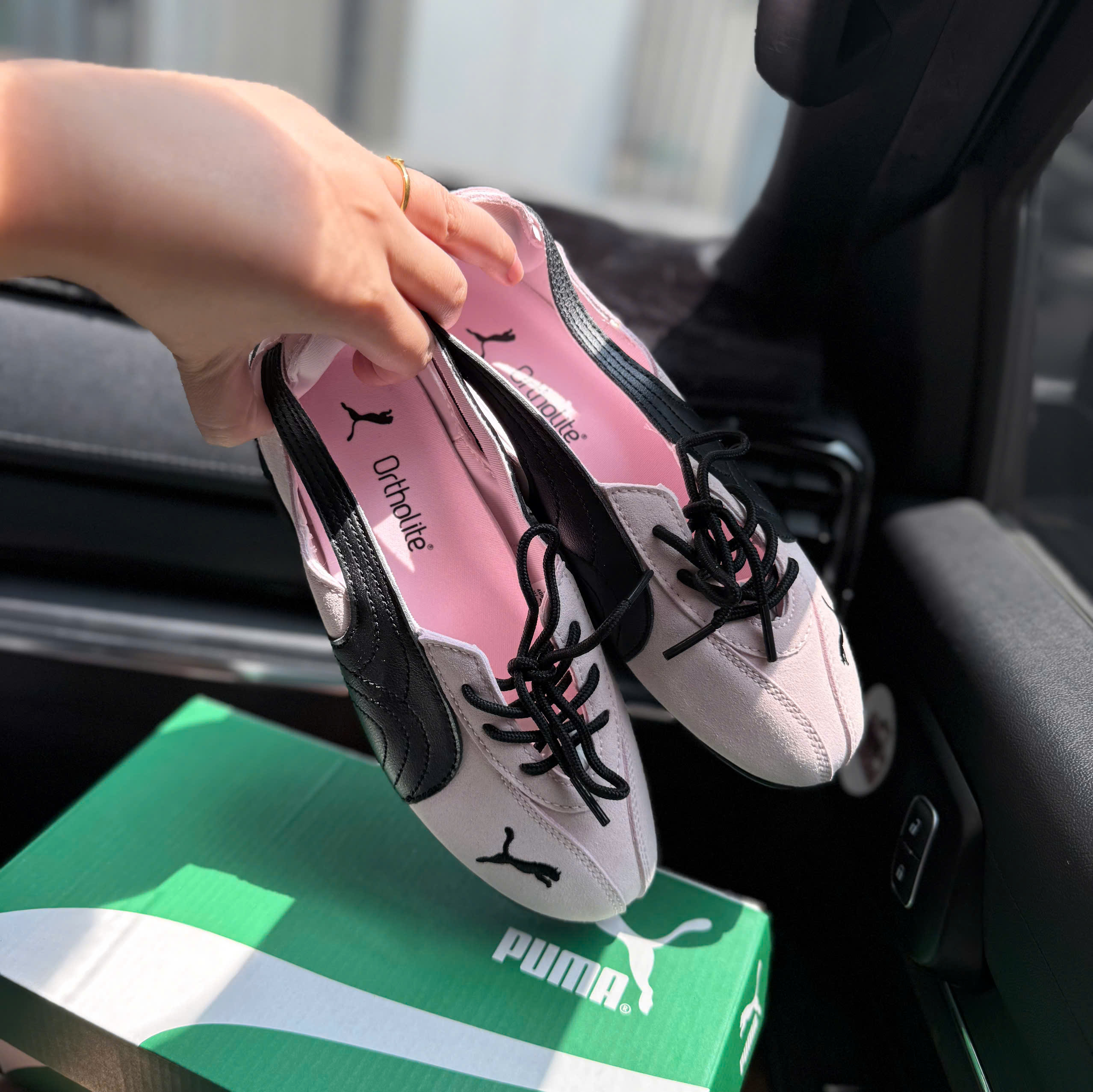 bb puma hồng thắt dây