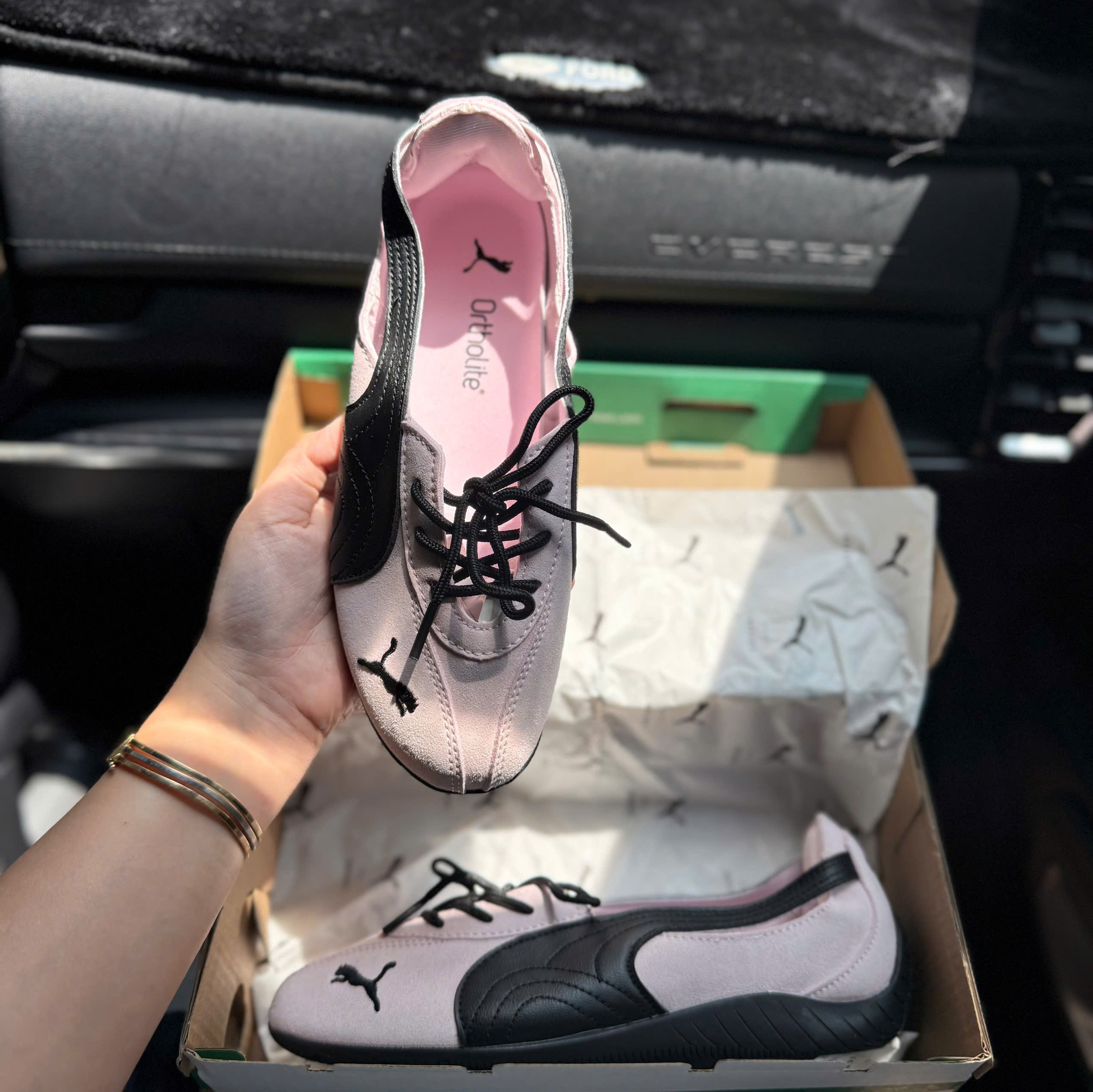 bb puma hồng thắt dây