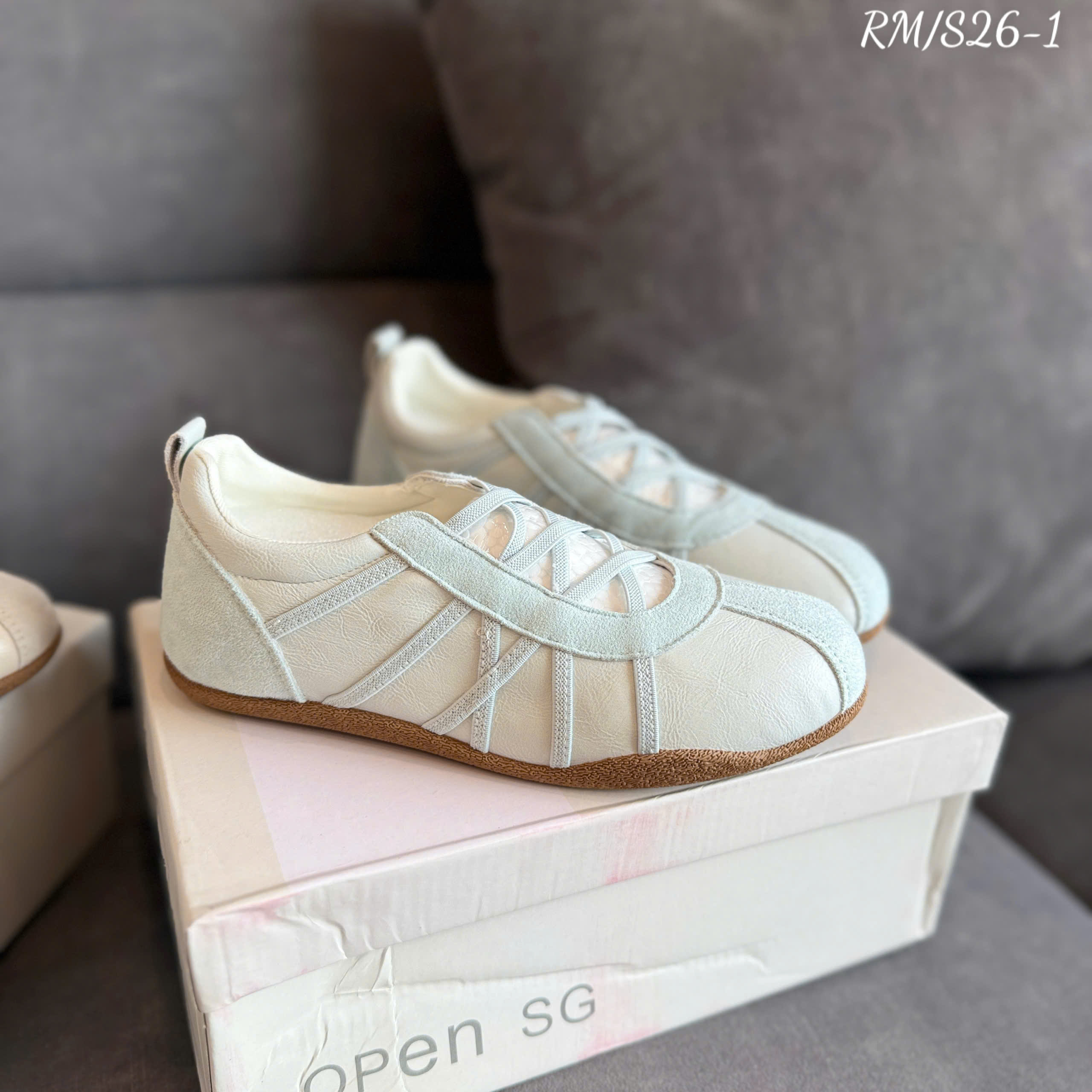 giày thể thao S26-1 xám be