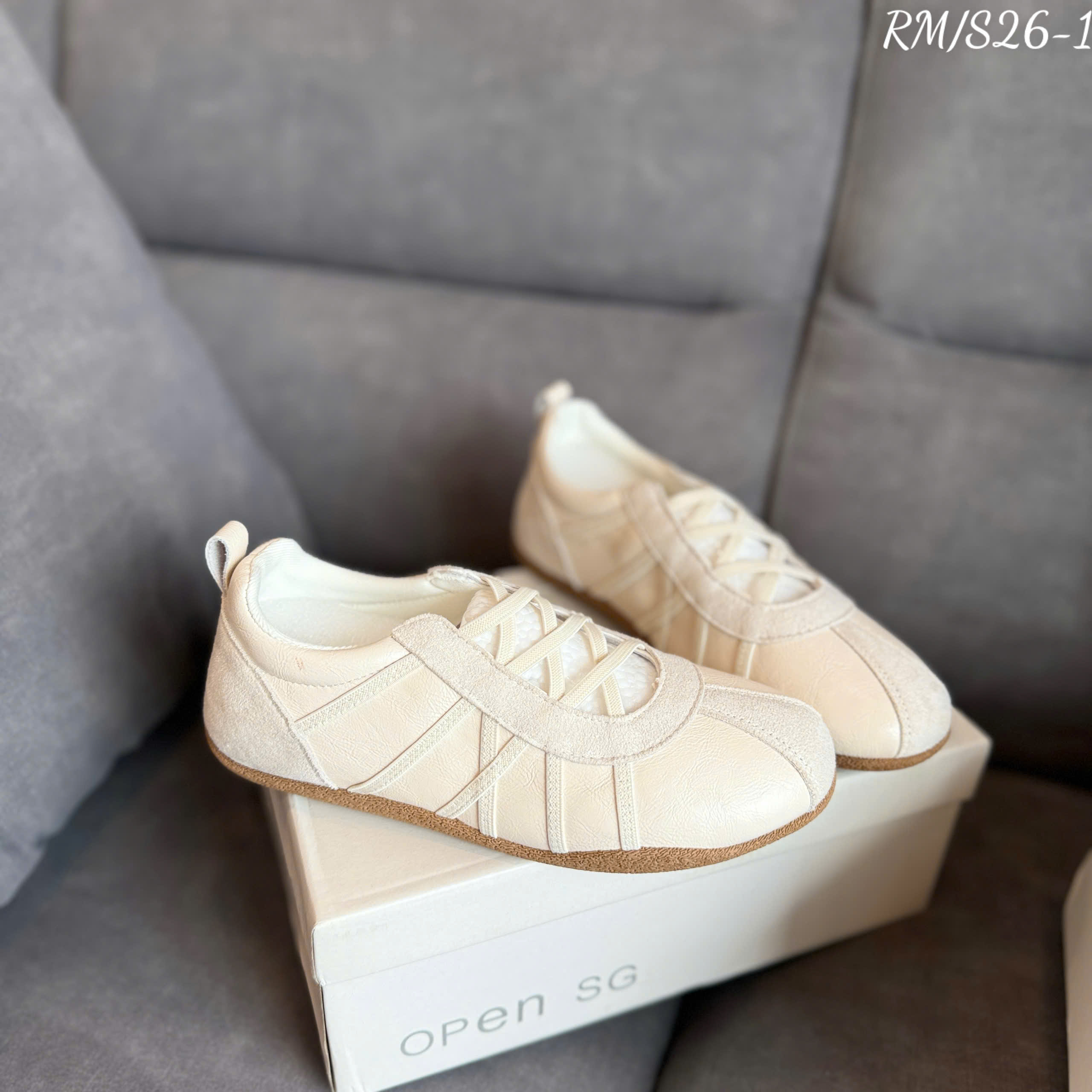 giày thể thao S26-1 xám be
