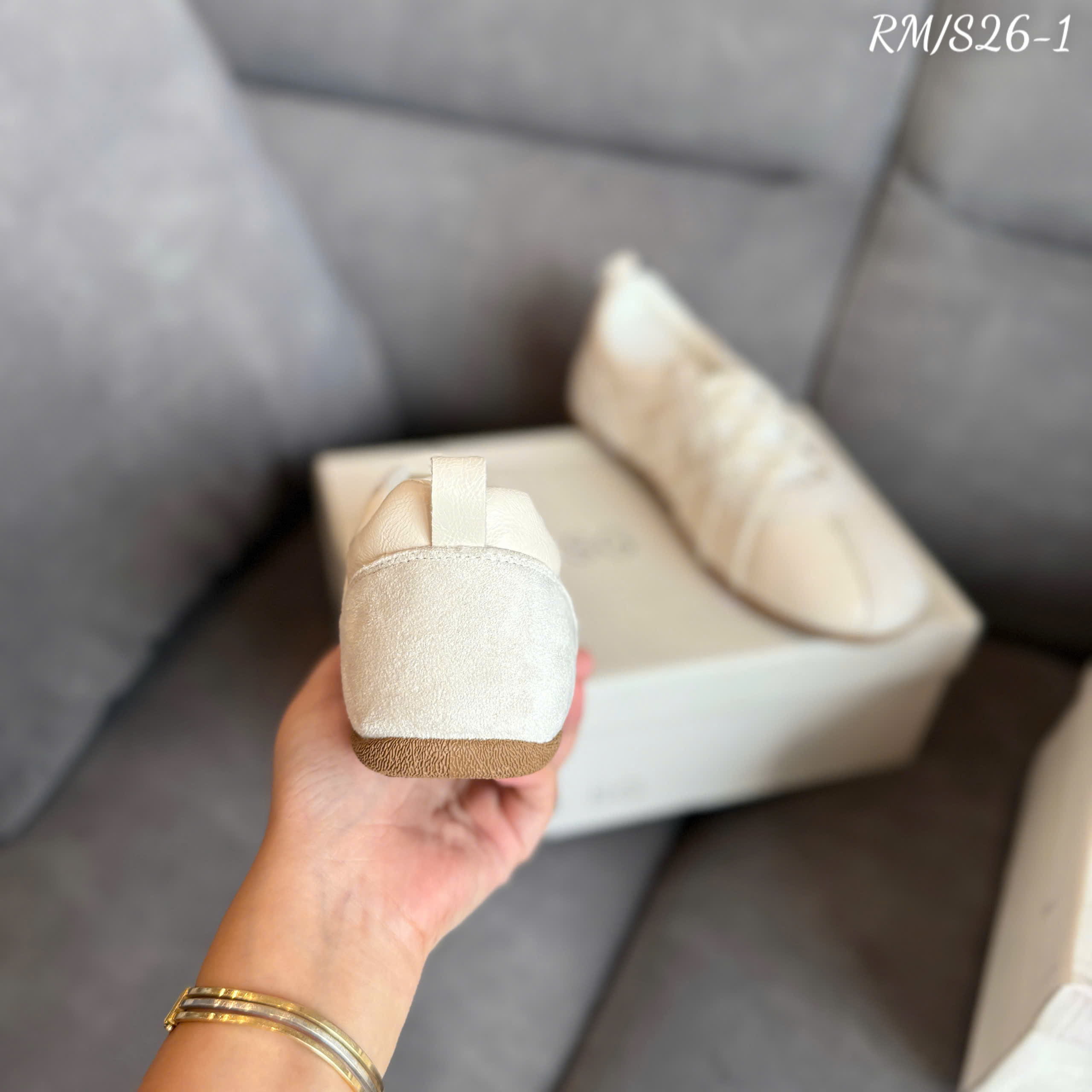 giày thể thao S26-1 xám be