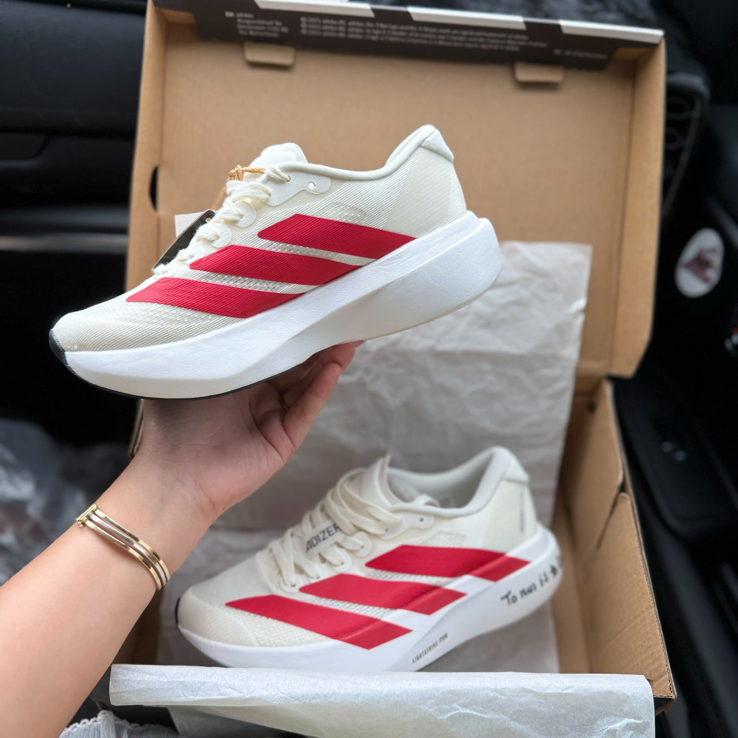adizero evo trắng đỏ
