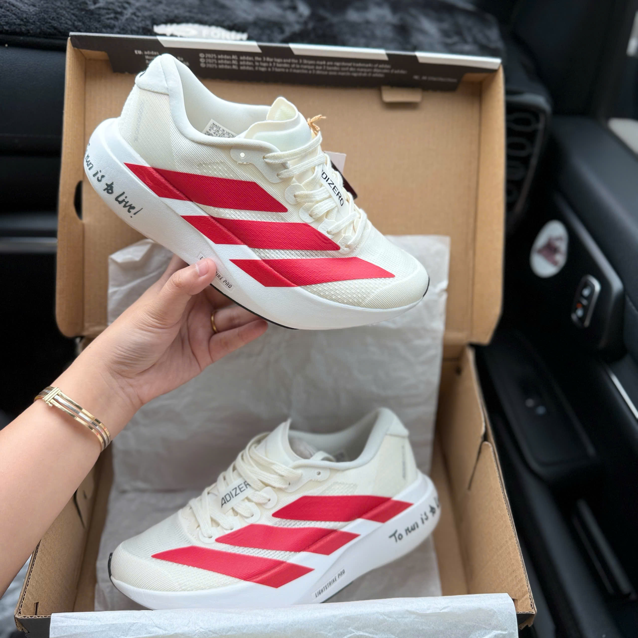 adizero evo trắng đỏ